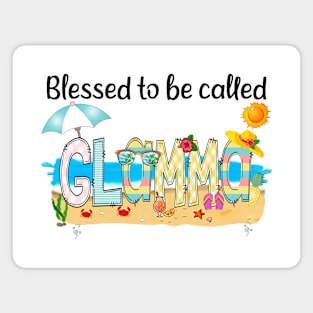 Blessed To Be Called Glamma Summer Beach Happy Mother's Magnet